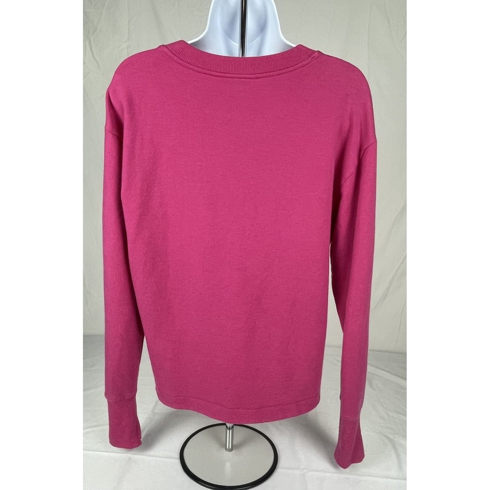 ATHLETA WOMENS MEDIUM PINK CREWNECK SWEATSHIRT HI LOW HEM LONG SLEEVE ATHLEISURE - Picture 2 of 12